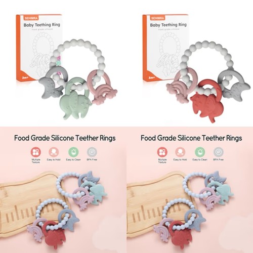 Baby silicone teething ring - teething,