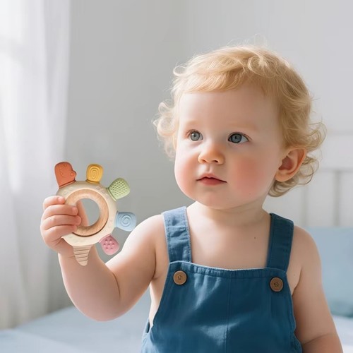 Cute silicone baby teething - silicone,