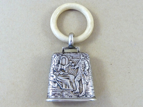 Bell rattle silver teething - bell,