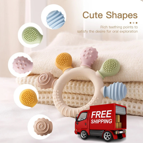 Silicone baby teether - teether, ring