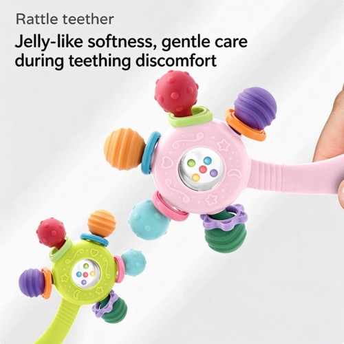 Baby rattle teether toy - baby, bpa