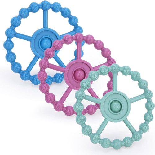 Pack ring teether silicone - 3, teether,