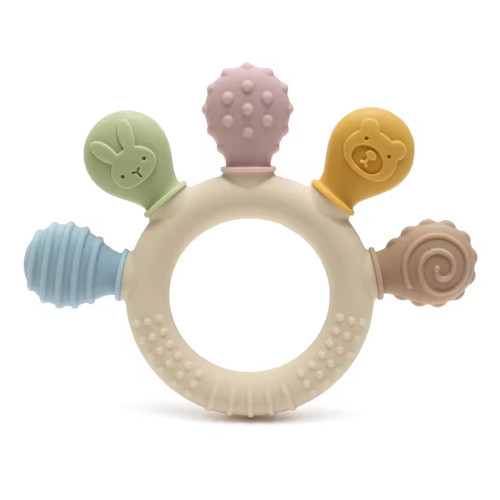 Silicone baby teething ring - baby,