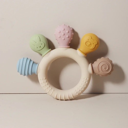 Cute silicone baby teething - silicone,