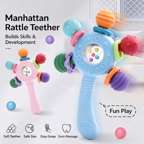Baby rattle teether toy - baby, bpa