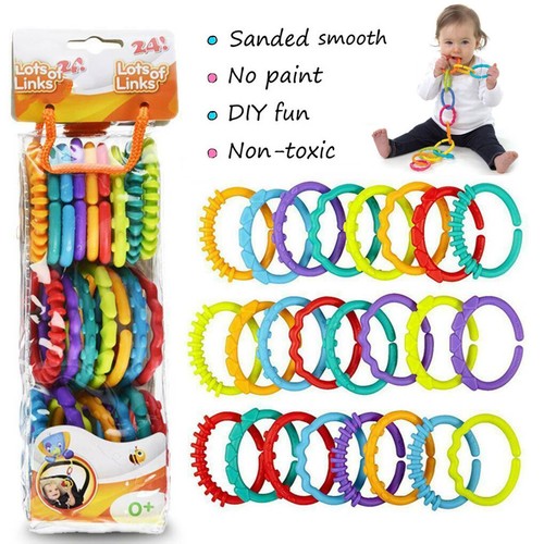 24x rainbow teething - teething, ring