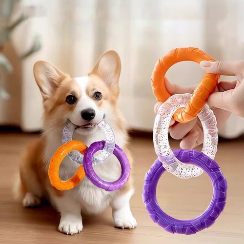 Color rubber ring dog chew - 3,