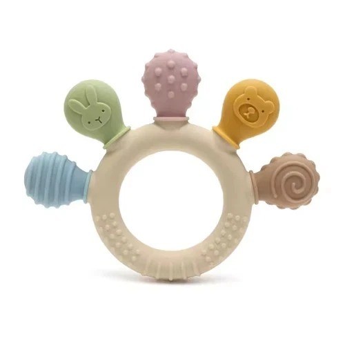 Cute silicone baby teething - silicone,